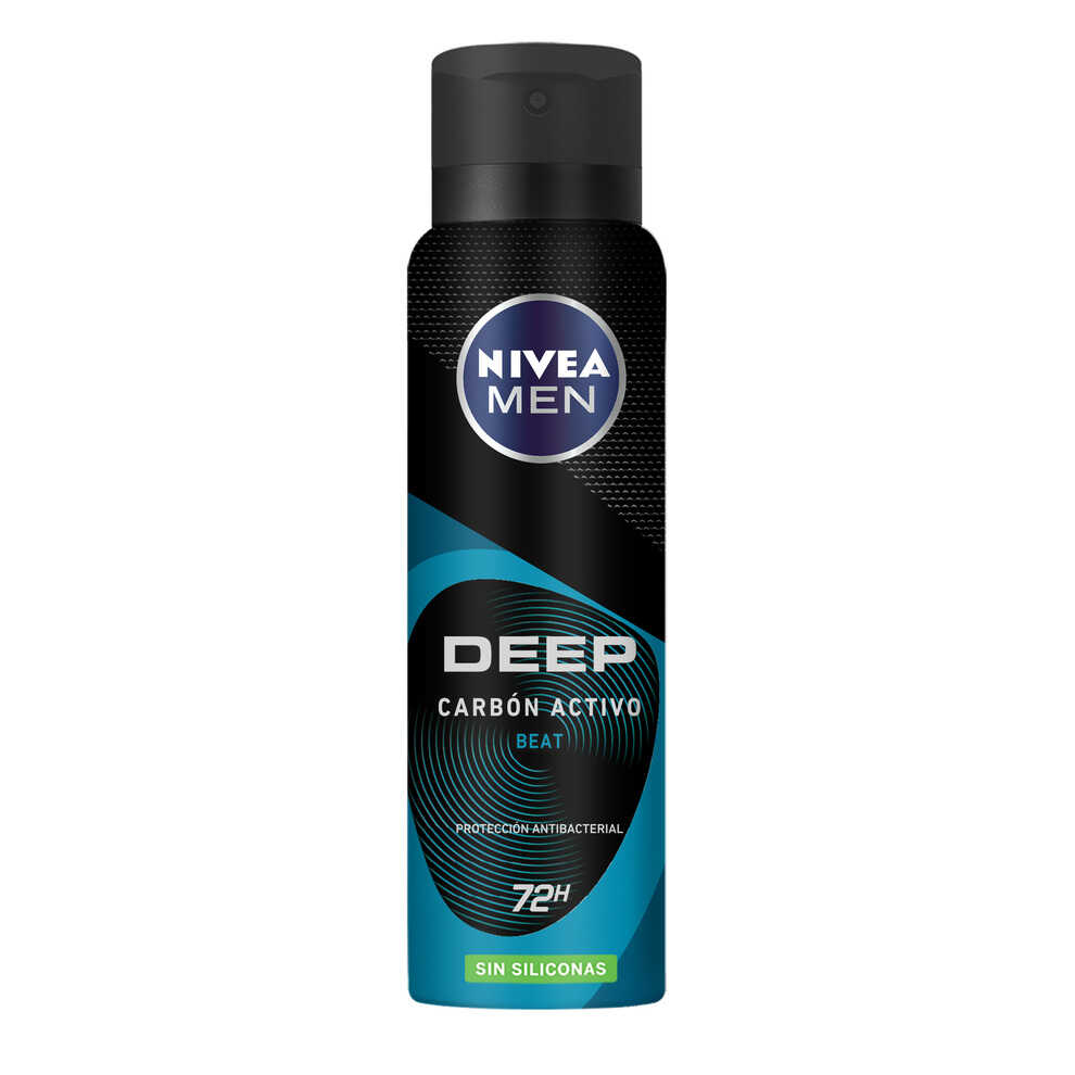 Nivea Desodorante Aerosol For Men Deep Beat Carbón Activo x 150 ml