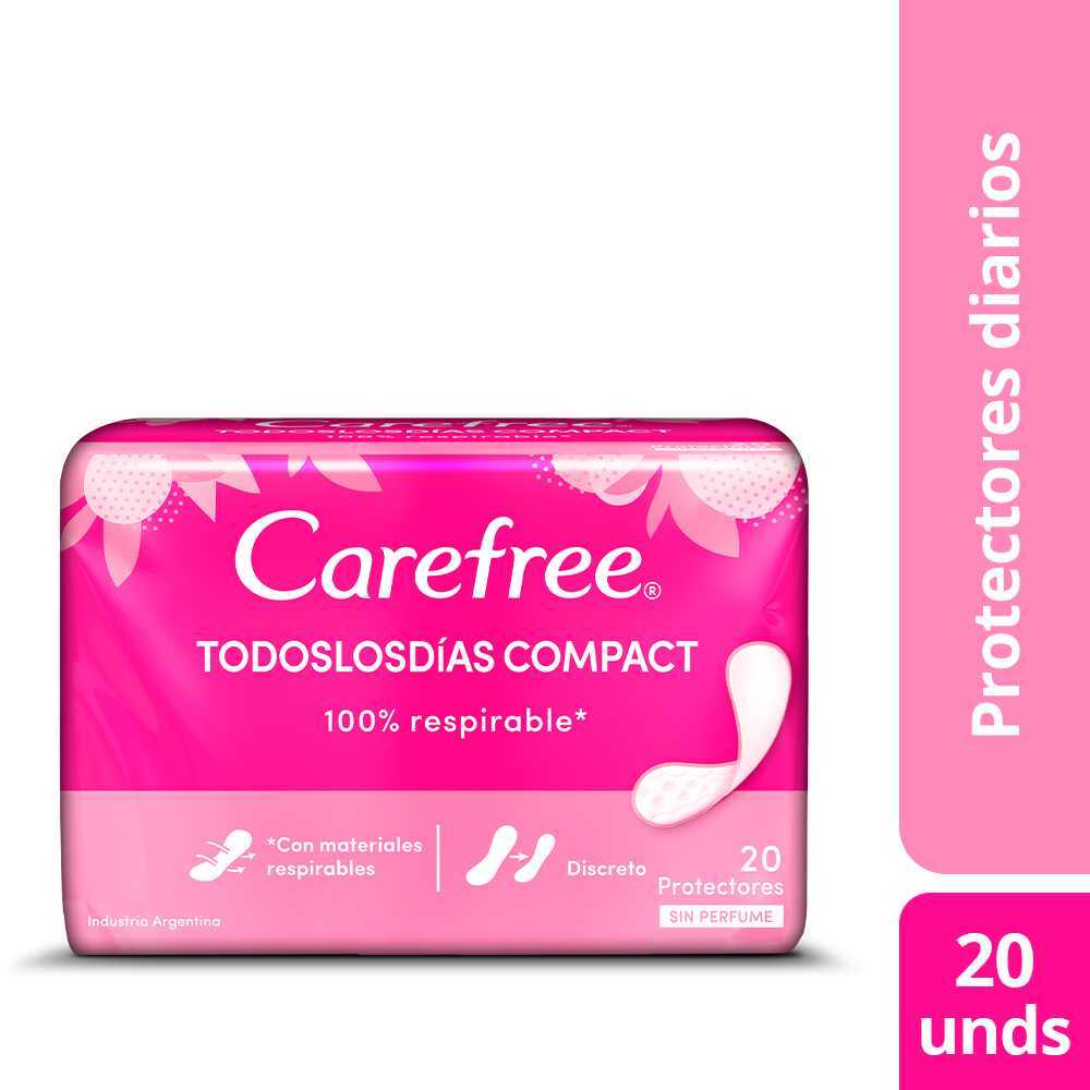 Carefree Protectores Diarios Todos Los Dias Compact x 20 un