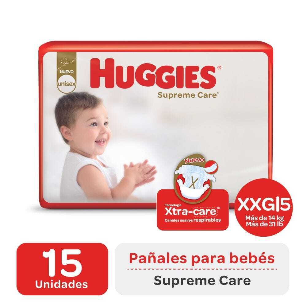 Huggies Pañales Supreme Care XXG x 15 unid 