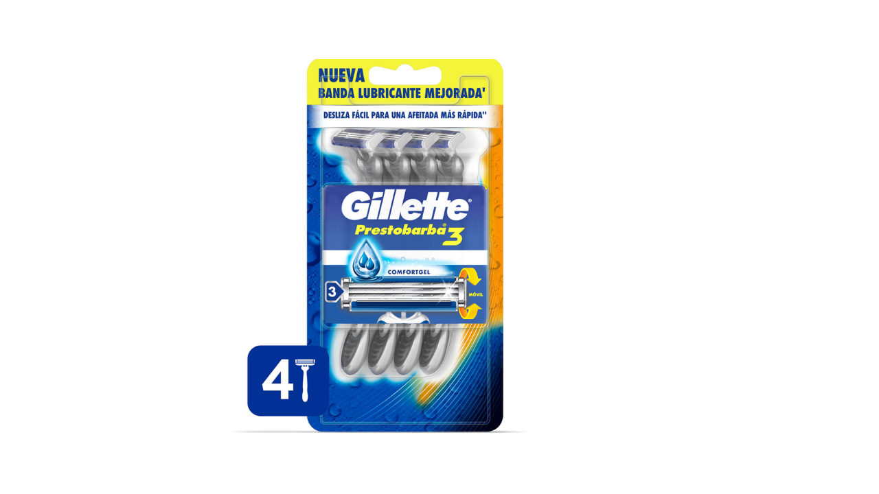 Gillette Prestobarba3 Máquinas Para Afeitar x 4 Unid