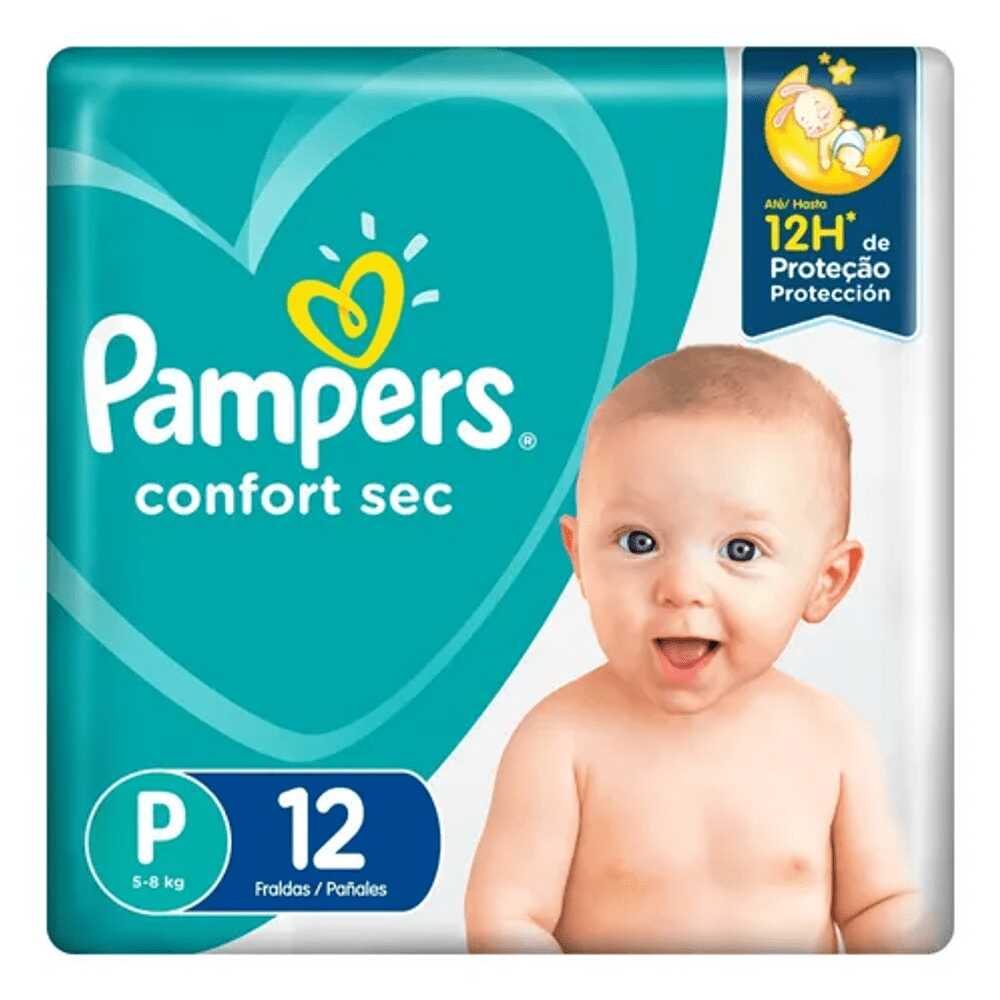 Pampers Confort Sec Max Pequeño x 12 unid 