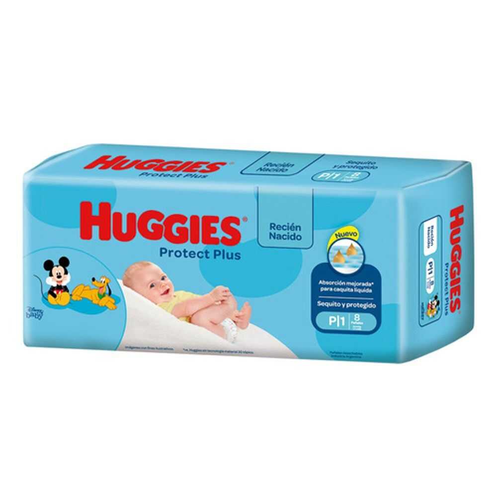 Huggies Pañal Protect Plus Pequeño x 8 unid 