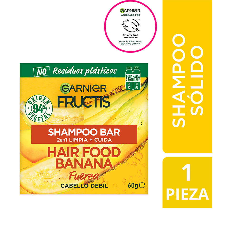 Fructis Garnier Shampoo Barra Banana x 60 gr