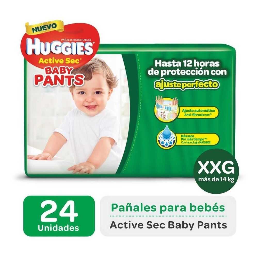 Huggies Active Sec Baby Pants XXG x 24 unid