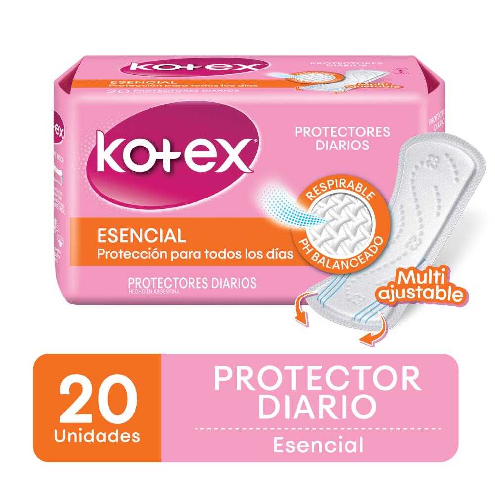 Kotex Protectores Diarios Esencial x 20 unid 