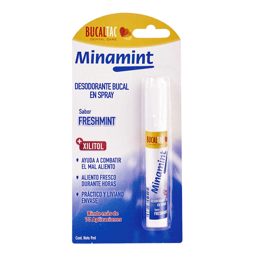 Bucal Tac Minamint Desodorante Bucal Spray Freshmint x 9 ml