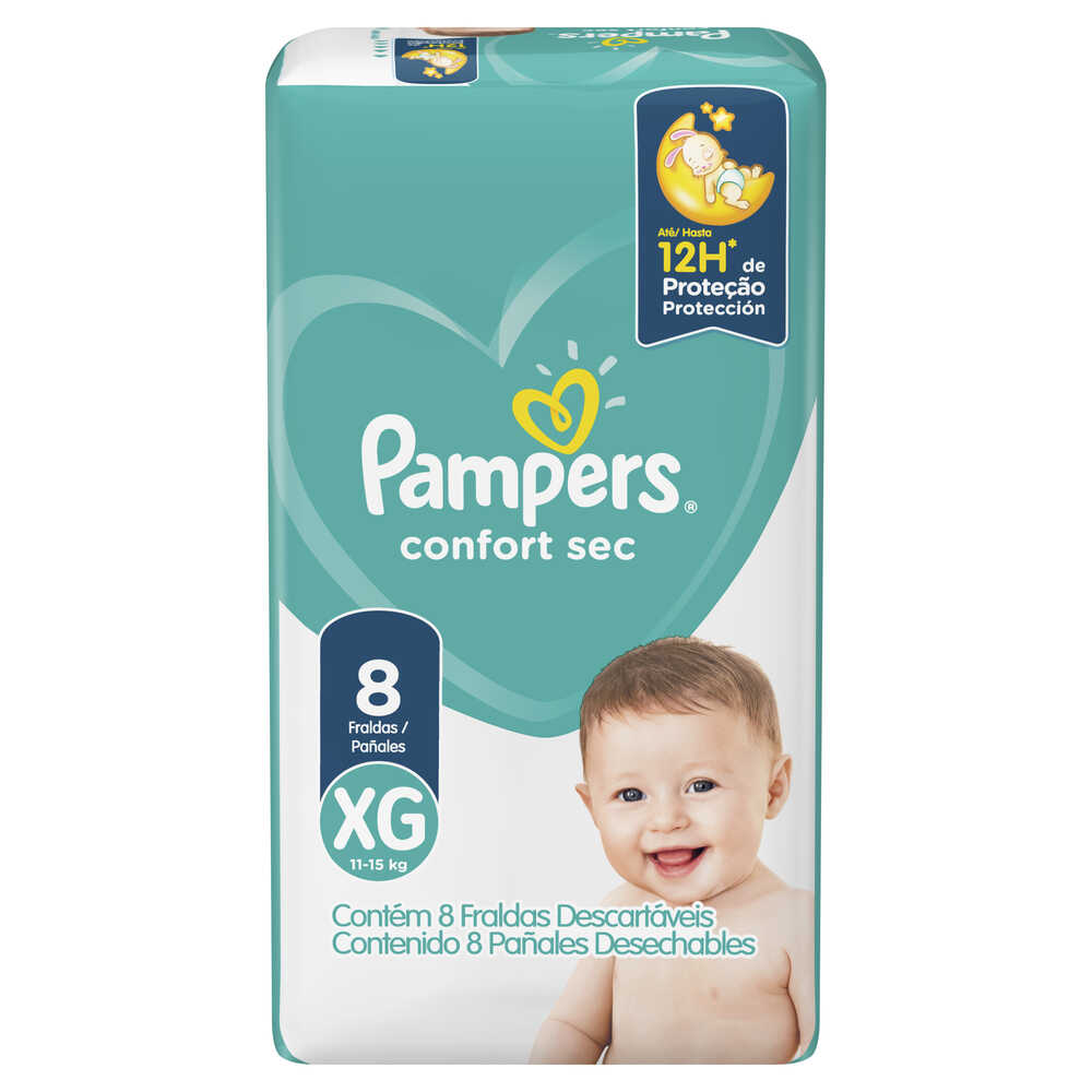 Pampers Confort Sec Max Extra Grande x 8 unid