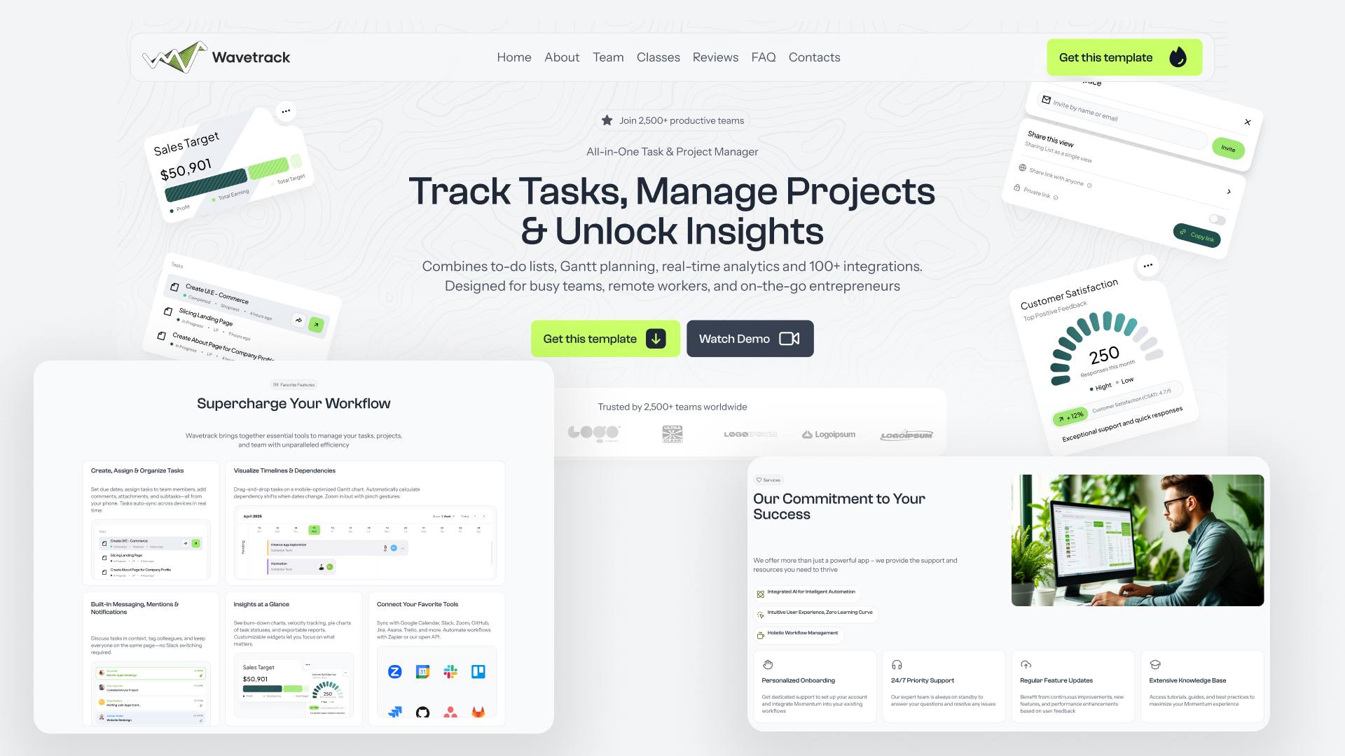 WaveTrack - SaaS Startup Template | Astro