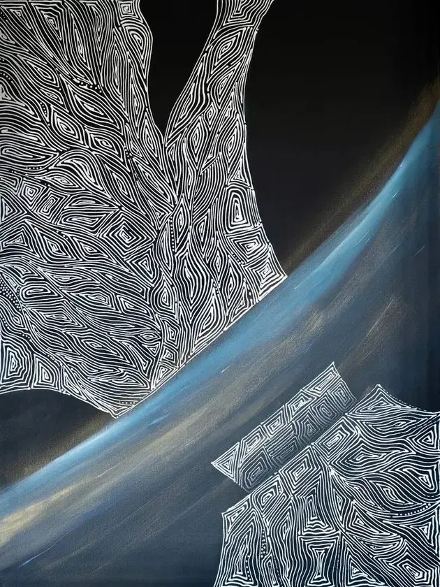 Secondary | Obsidian Horizon I 010 Street Art Mixed media - Subjektiv.art
