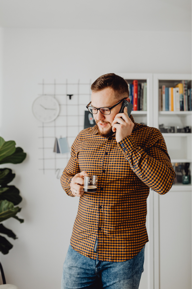 Brown Black Chequered Shirt