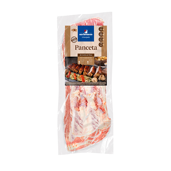 Panceta de cerdo sin piel con hueso x und (Rango 2.3 a 2.4 Kg)