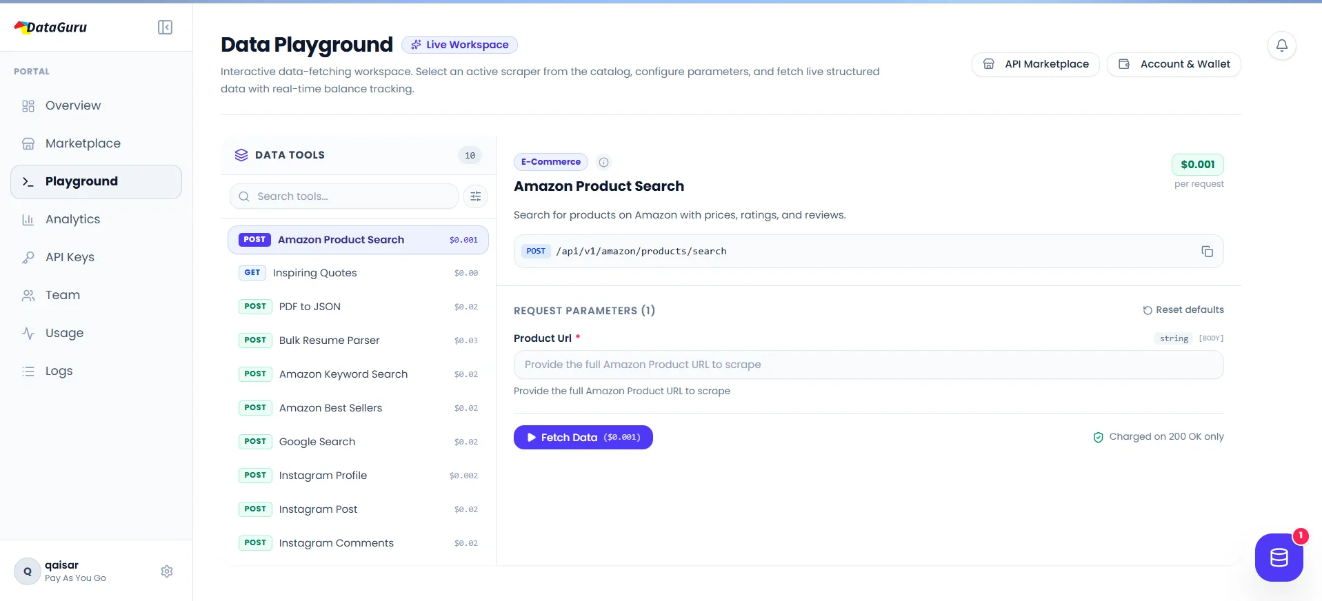 Dataguru - API Playground