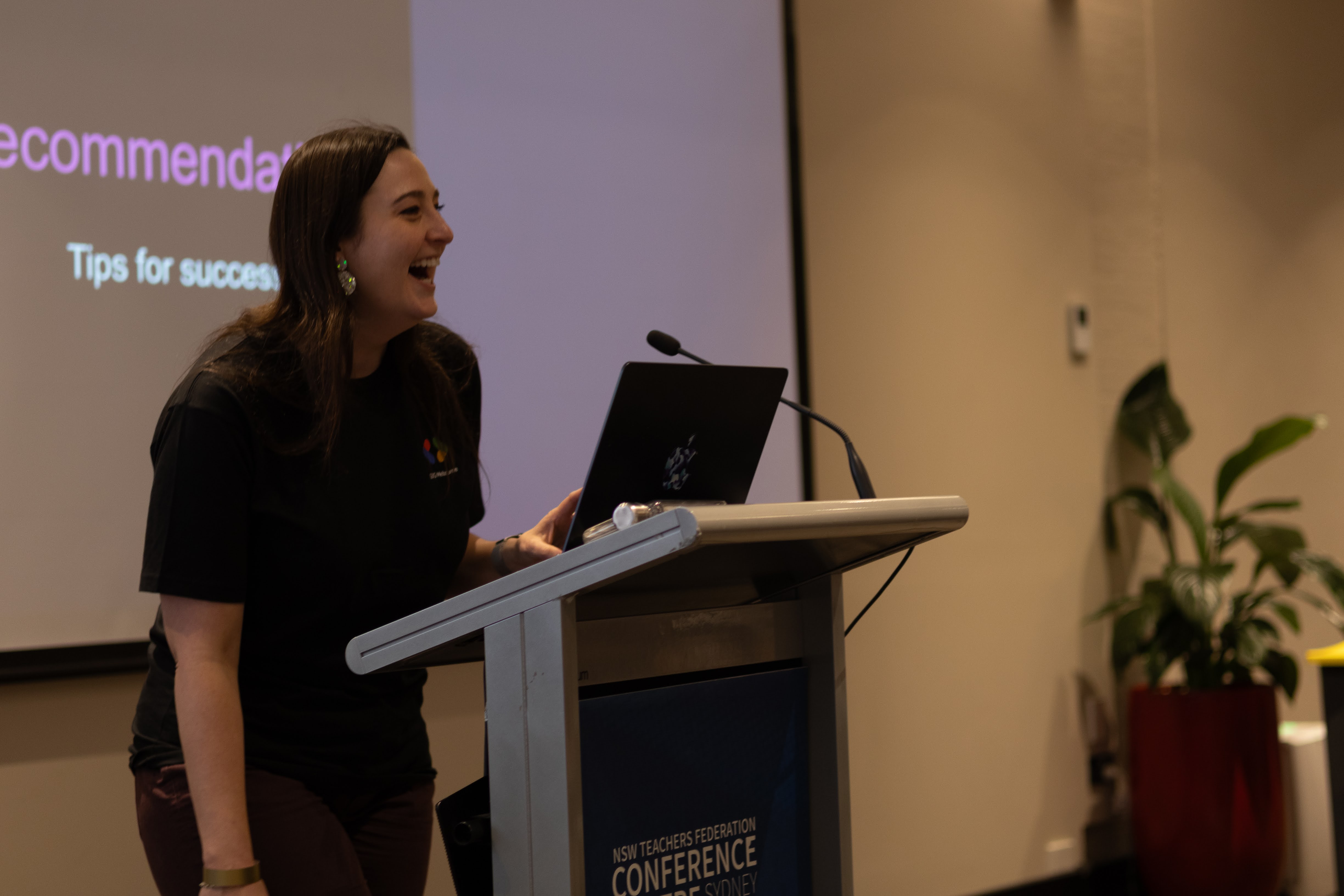 A past DevFest Sydney speaker presenting