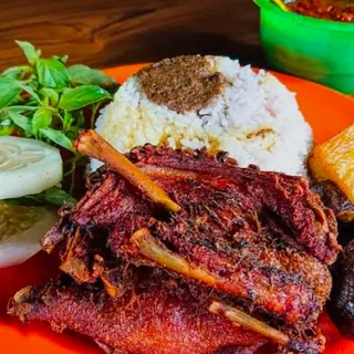 Bebek Bakar +nasi