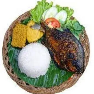 Nasi Bawal Bakar