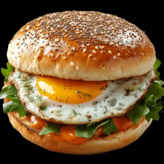 Burger Sapi Keju Telur
