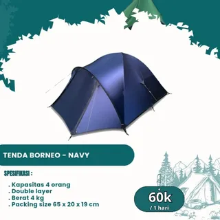 TENDA BORNEO NAVY KAP 4 