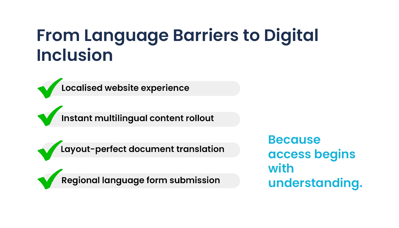 Language barrier inclusion
