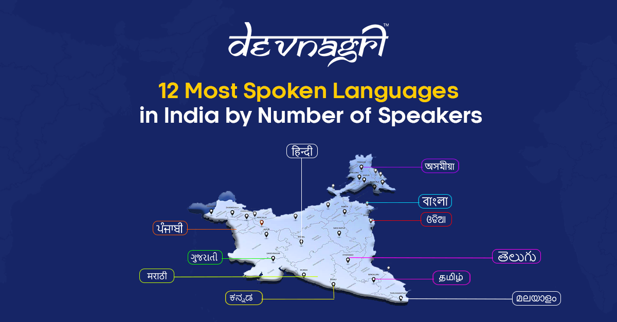 12 Most Spoken Languages in India by Number of Speakers - Devnagri