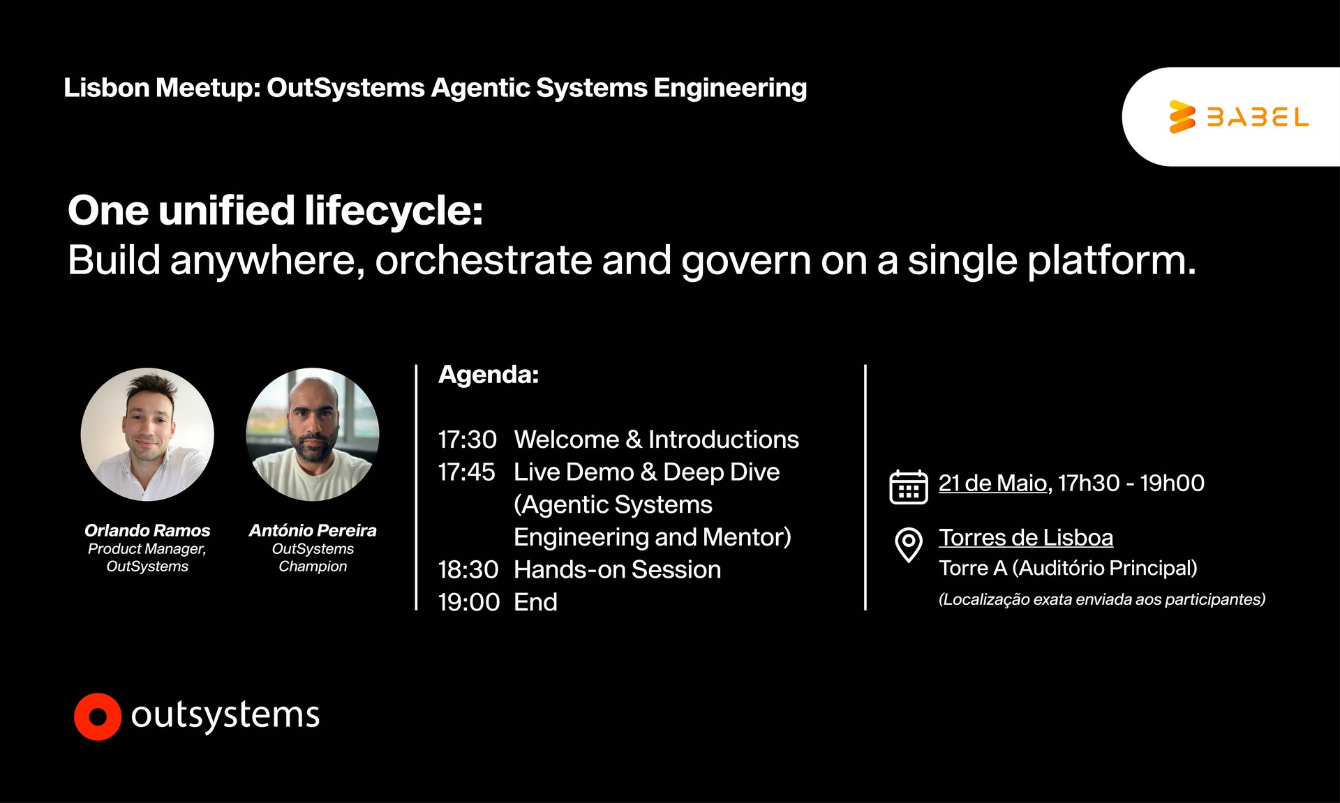 Encontro em Lisboa: Engenharia de Sistemas Agenticos da OutSystems