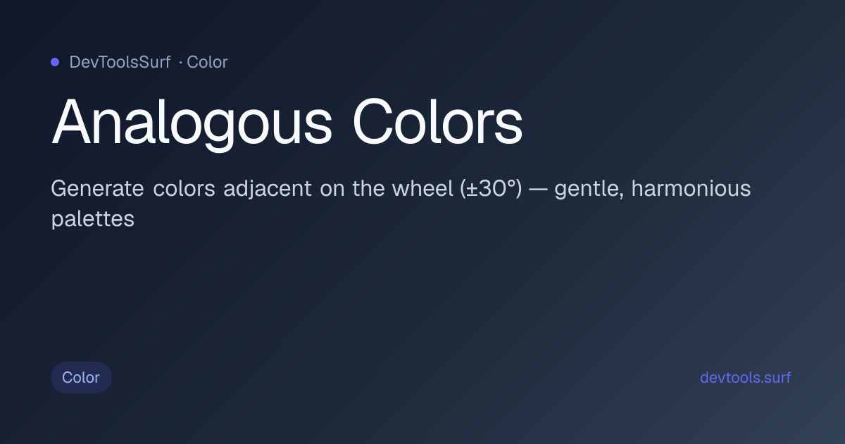 Analogous Colors preview - Color tool