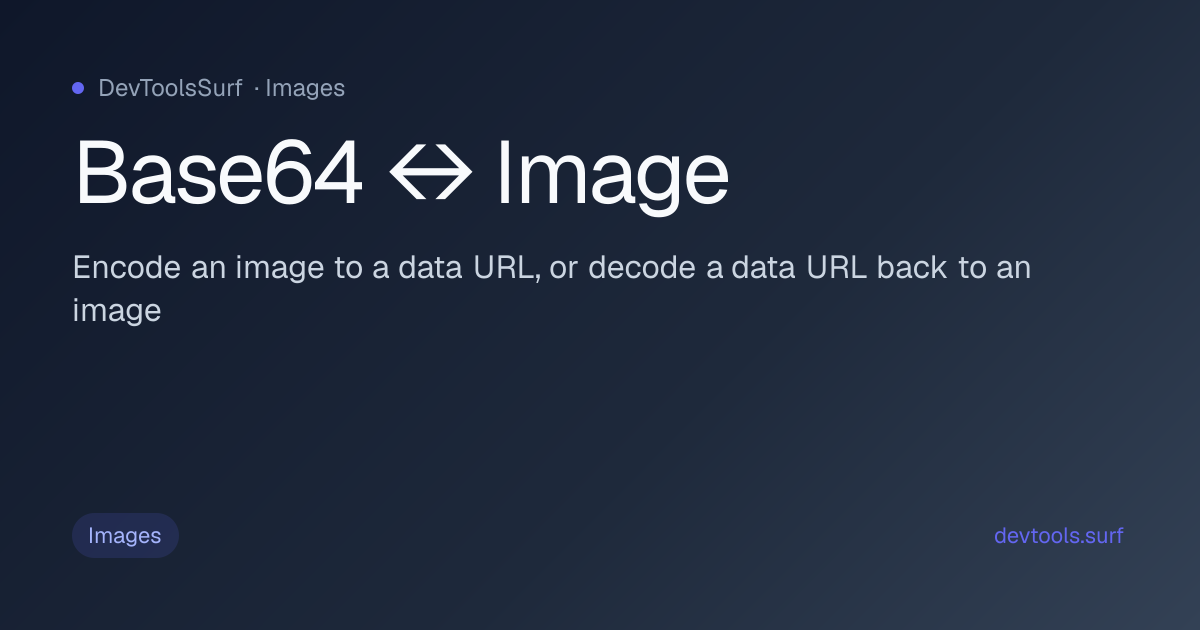Base64 ↔ Image preview - Images tool