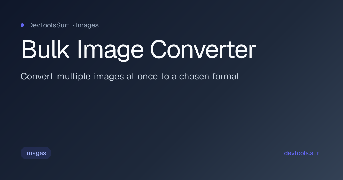 Bulk Image Converter preview - Images tool
