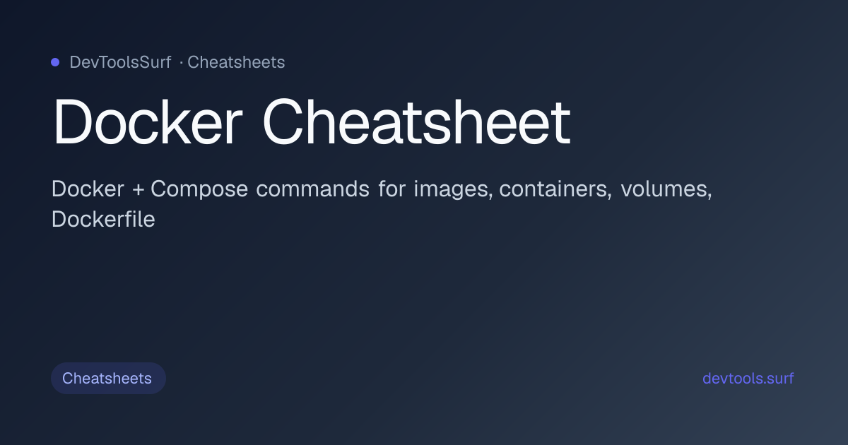 Docker Cheatsheet preview - Cheatsheets tool