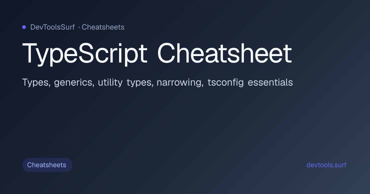 TypeScript Cheatsheet preview - Cheatsheets tool