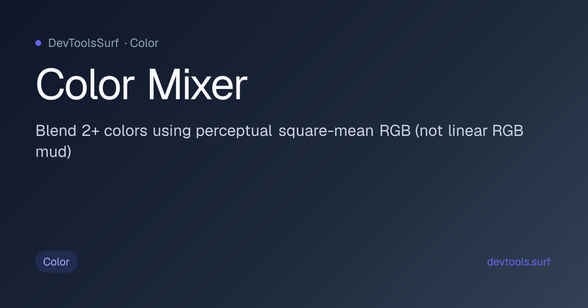 Color Mixer preview - Color tool