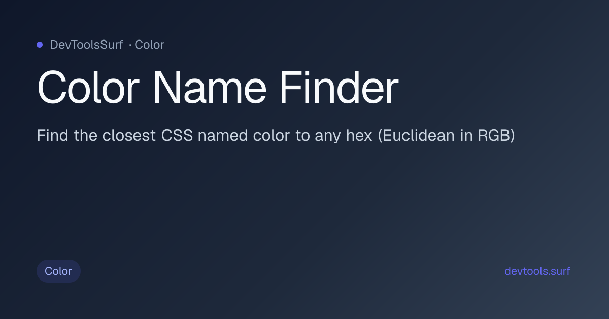 Color Name Finder preview - Color tool