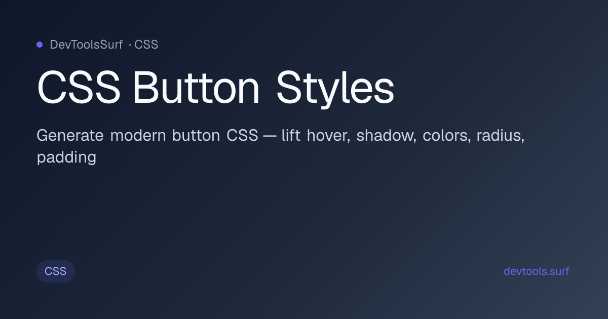 CSS Button Styles preview - CSS tool