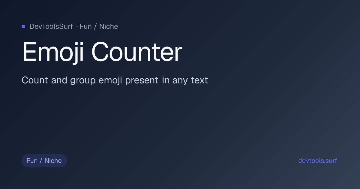 Emoji Counter preview - Fun / Niche tool