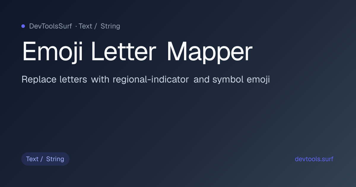 Emoji Letter Mapper preview - Text / String tool