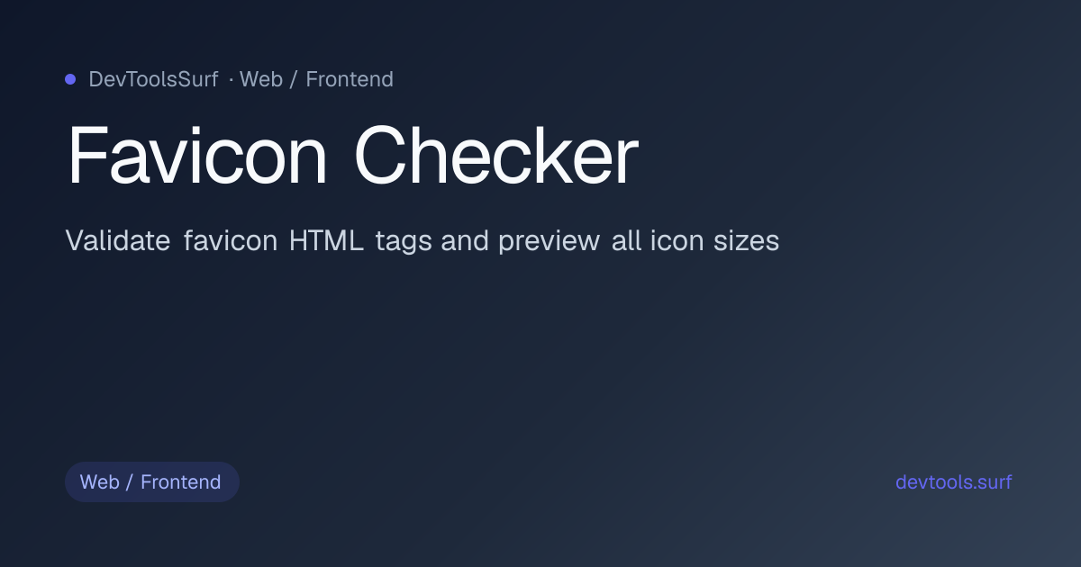 Favicon Checker preview - Web / Frontend tool