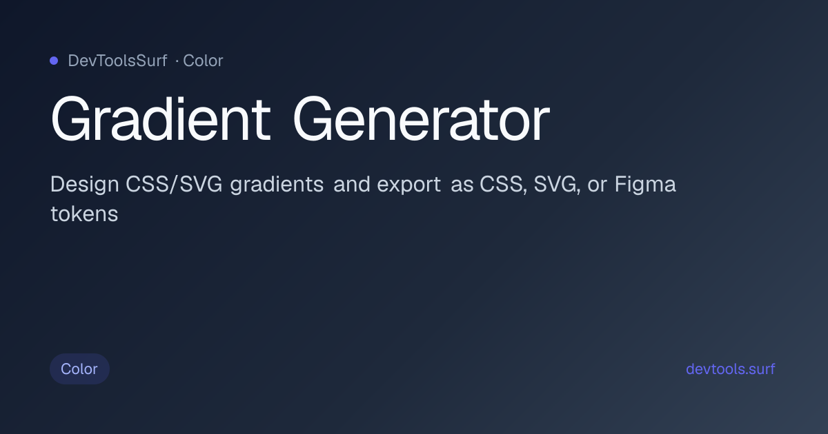 Gradient Generator preview - Color tool