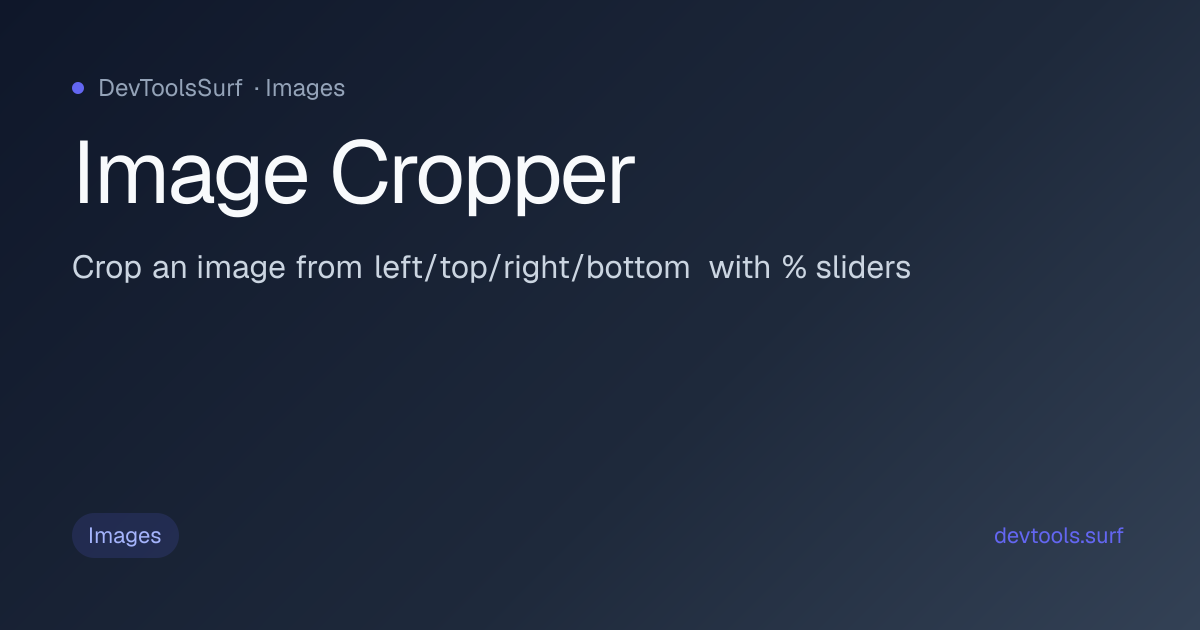 Image Cropper preview - Images tool