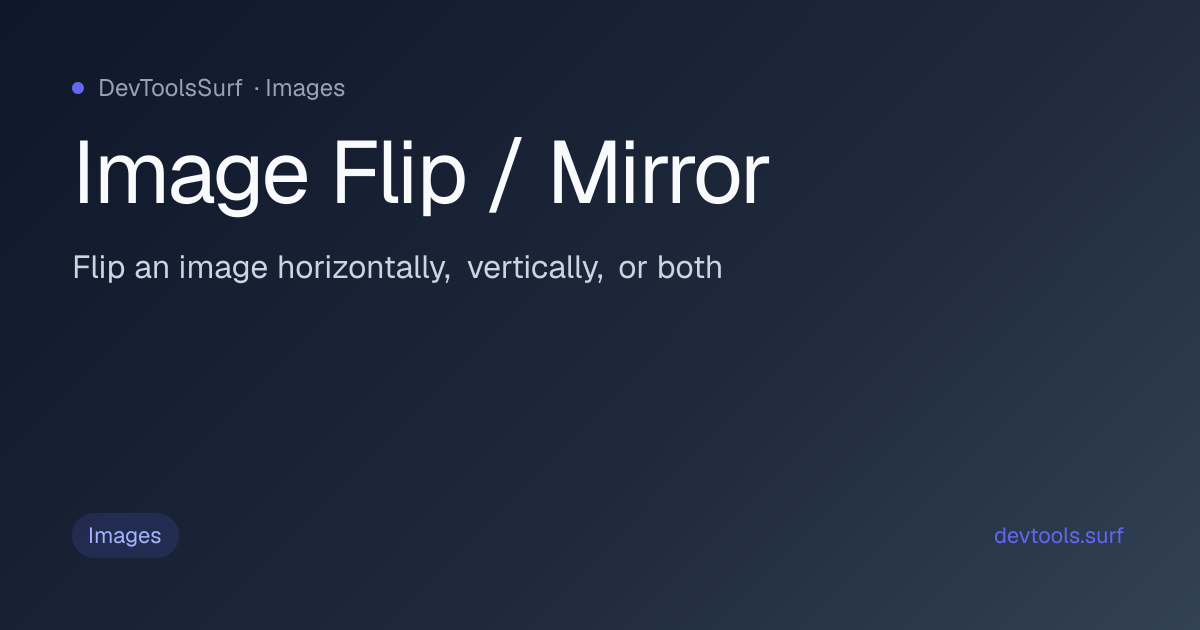 Image Flip / Mirror preview - Images tool
