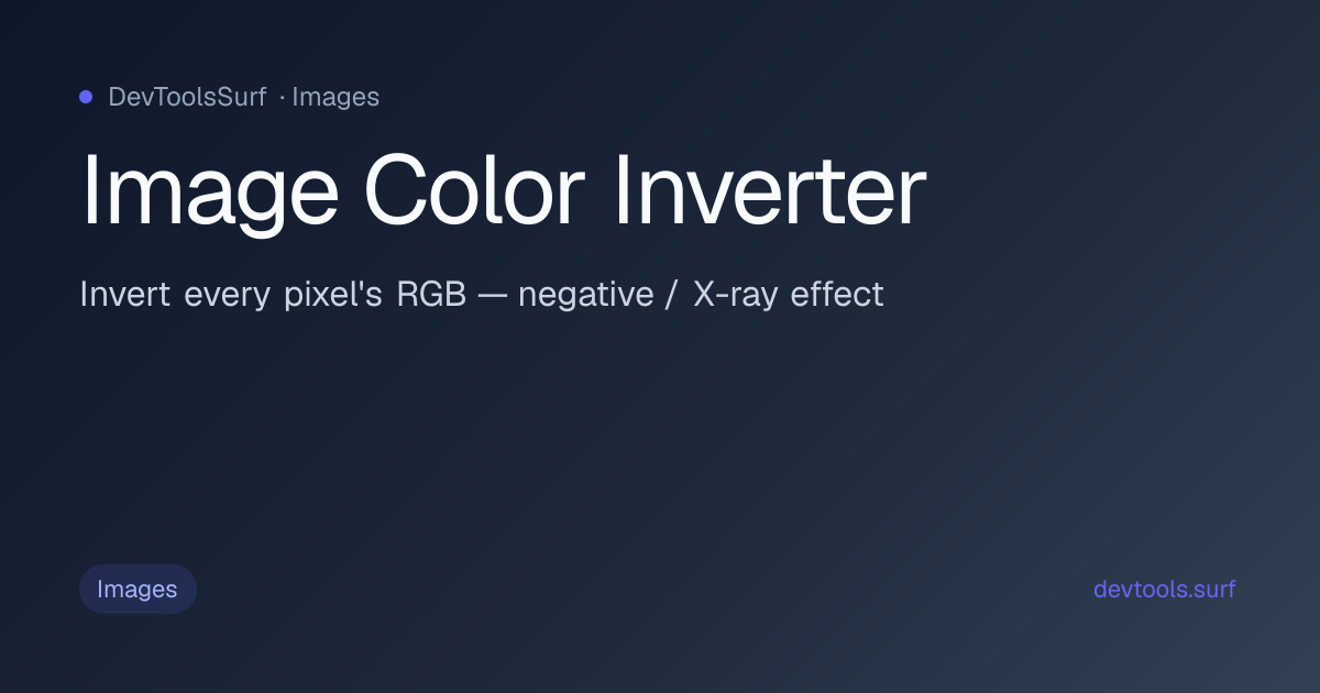 Image Color Inverter preview - Images tool