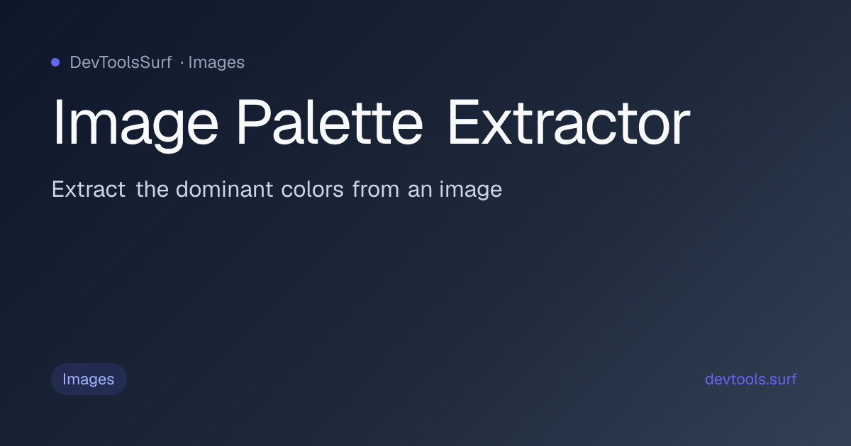 Image Palette Extractor preview - Images tool