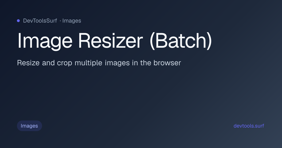Image Resizer (Batch) preview - Images tool