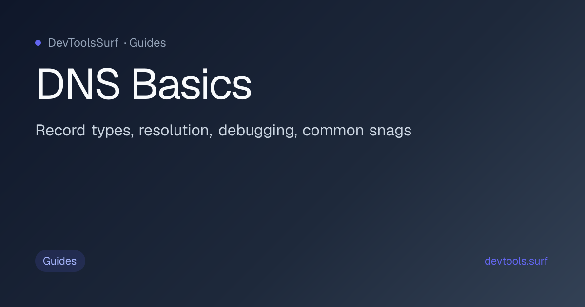 DNS Basics preview - Info / Guides tool