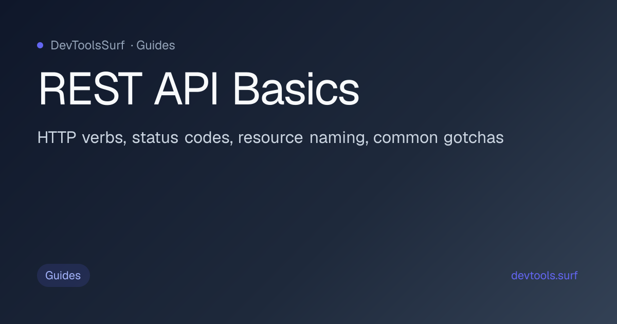 REST API Basics preview - Info / Guides tool