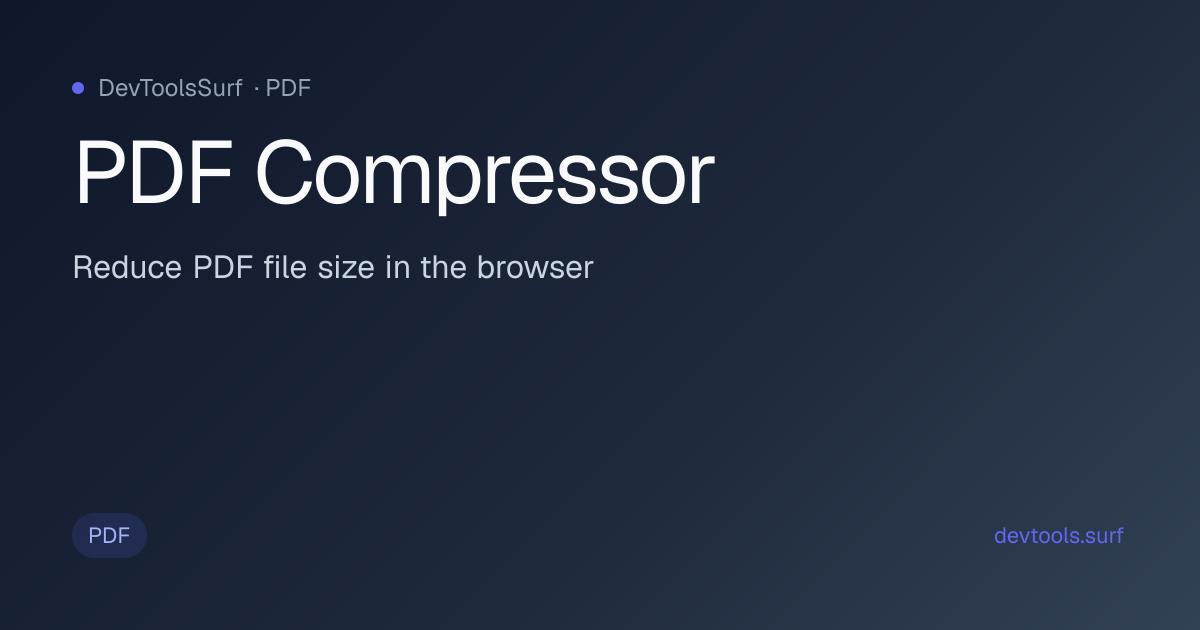 PDF Compressor preview - PDF tool