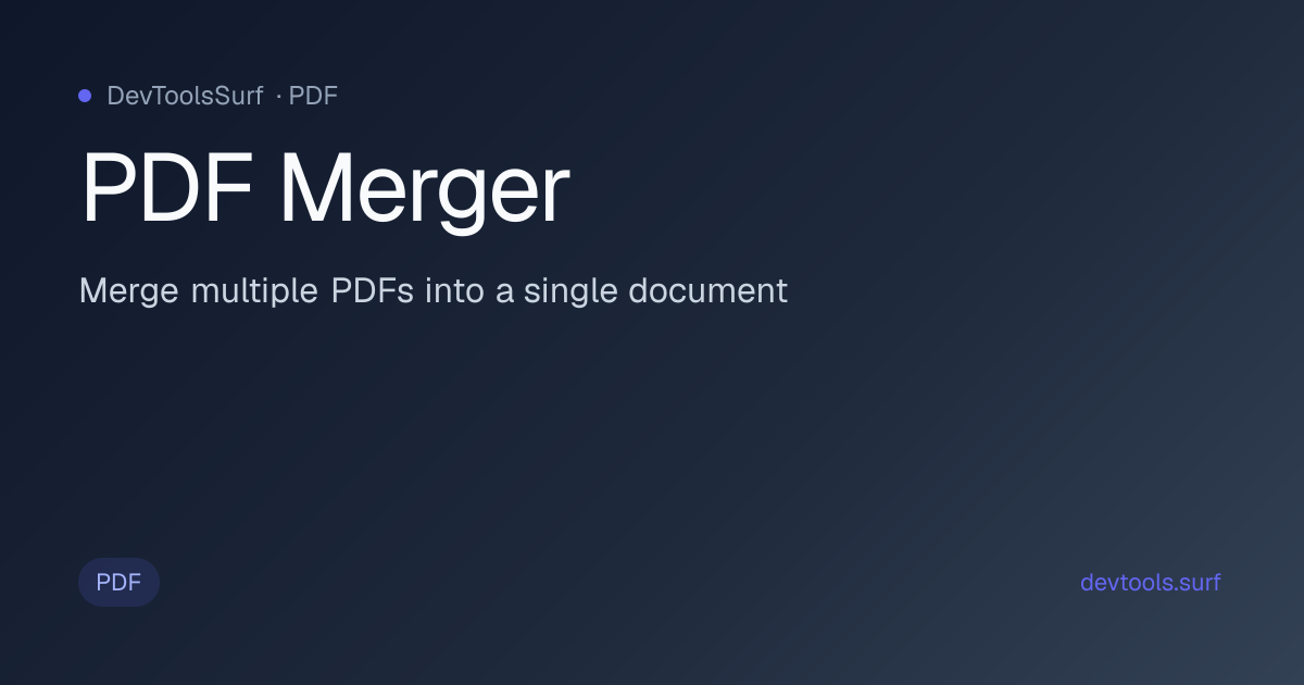 PDF Merger preview - PDF tool