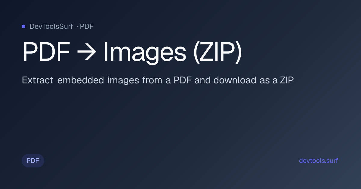PDF → Images (ZIP) preview - PDF tool