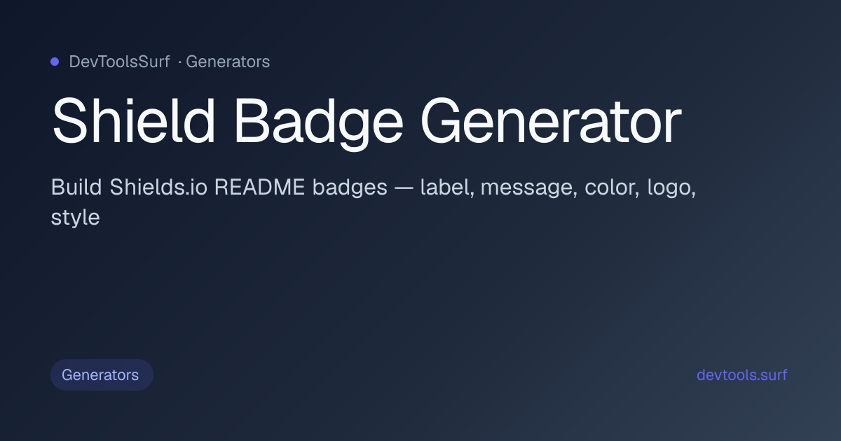 Shield Badge Generator preview - Generators tool