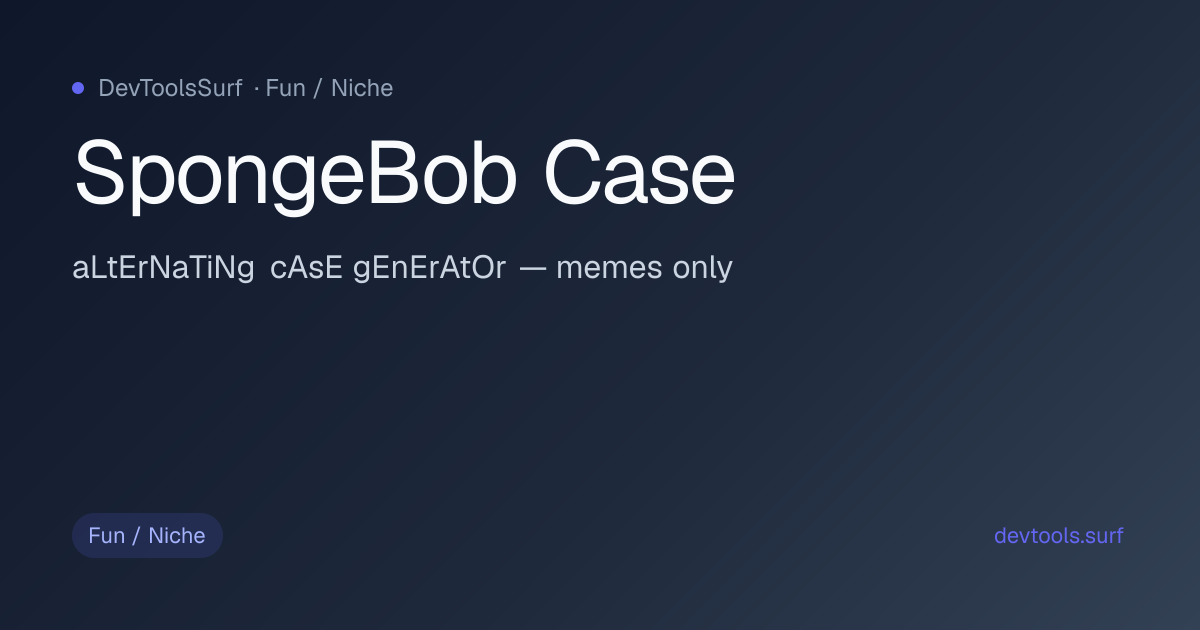 SpongeBob Case preview - Fun / Niche tool