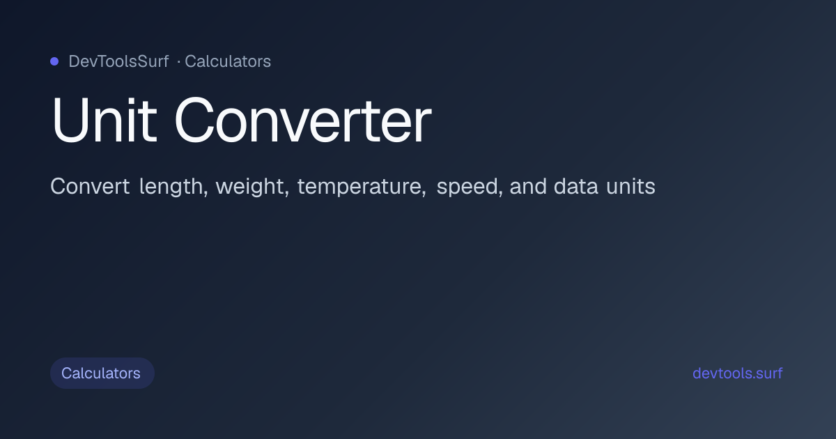 Unit Converter preview - Calculators tool