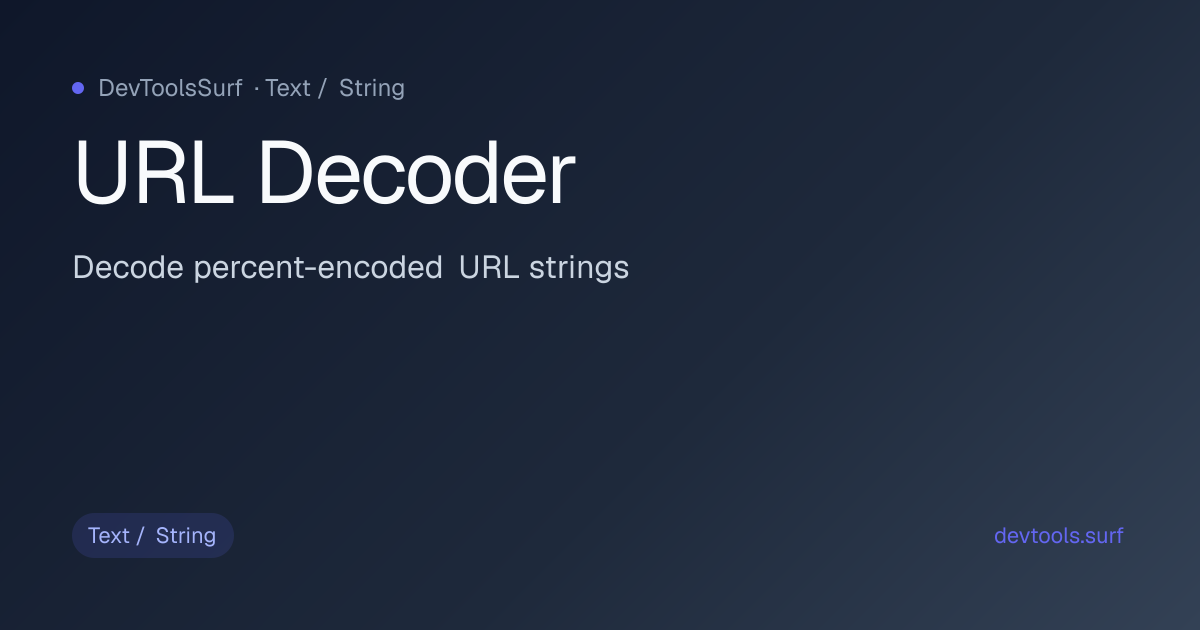 URL Decoder preview - Text / String tool